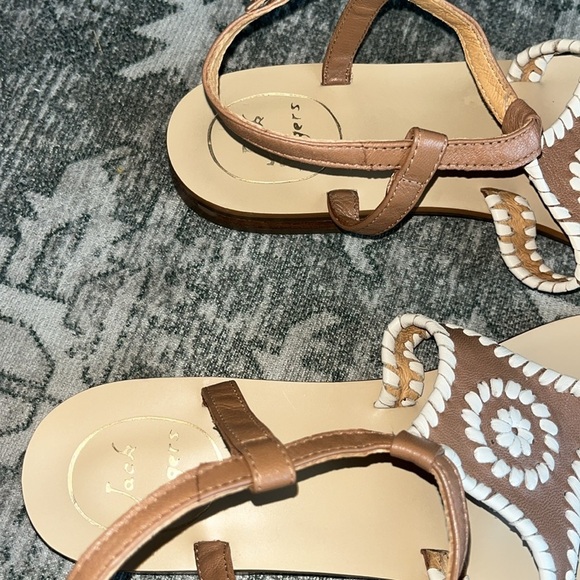 Jack Rogers women’s Maci Brown and White Sandals size 7.5 - Picture 4 of 6